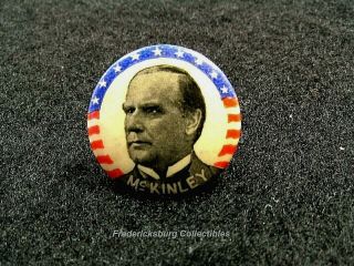 1896 William Mckinley 7/8 " Campaign Pinback Button -
