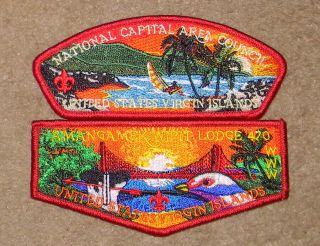 National Capital Area Council/oa 470 Amangamek 2014 Virgin Islands Csp/flap Set