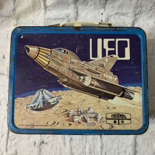 Vtg Metal Lunch Box Ufo Century 21 1973 Lunchbox Outer Space No Thermos