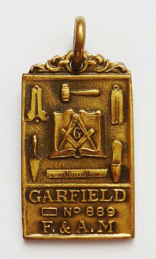 Garfield No.  889 - York City - F.  & A.  M.  Masonic / Fraternal Org - Charm