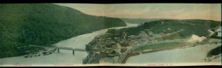1907 Harpers Ferry,  Wv - Shenandoah/potomac B.  & O.  R.  R.  Bridge Panoramic Postcard