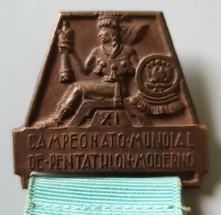XI WORLD CHAMPIONSHIP MODERN PENTATHLON MEXICO 1962 - PARTICIPANT OLD PIN BADGE 2