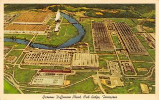 Oak Ridge Tennessee Atomic Energy Gaseous Diffusion Plant Aerial View 1961 Pc
