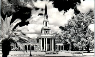 Rppc Houston,  Texas Tx Fourth Church Of Christ Scientist Ca 1940s Postcard