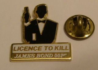 James Bond 007 Licence To Kill 1988 Vintage Pin Badge