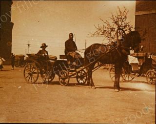 1910s Chinese Carriage Driver Shenyang China Glass Slide Photo
