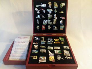 United States Collector Pins With Cards Willabee & Ward Complete Set Rare