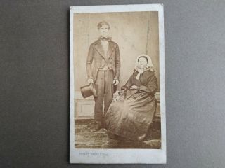 Cdv Victorian Photograph Of Lady & Gent By Collet Freres Metz