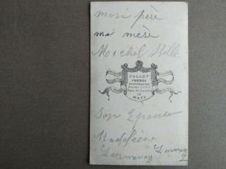 CDV Victorian Photograph of Lady & Gent by Collet Freres Metz 2