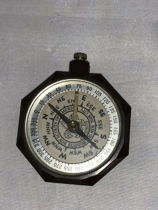 Vintage 1950 ' s BSA Boy Scouts of America Bar Needle Compass Taylor 1075 W/Box 3