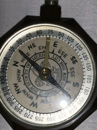 Vintage 1950 ' s BSA Boy Scouts of America Bar Needle Compass Taylor 1075 W/Box 4