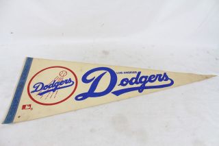 Huge Vintage Los Angeles Dodgers Banner Pennant Rare Old Collectable Baseball La