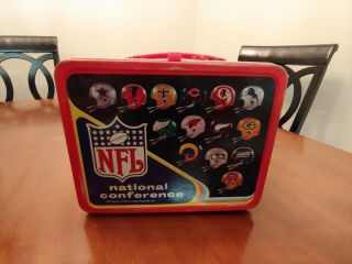 Nfl National Football Conference - 1976 Vintage Metal Lunchbox