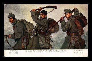 Dr Jim Stamps Infantry Soldiers In Combat World War I Topical Austria Postcard