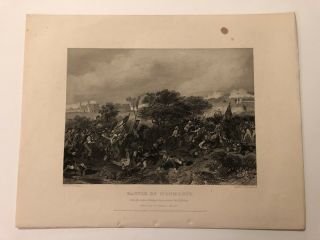 Antique 1859 Engraving Battle Of Monmouth Revolutionary War 112418