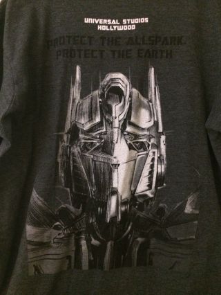 TRANSFORMERS THE RIDE 3D OPENING TEAM SHIRT Large VERY RARE UNIVERSAL STUDIOS 3