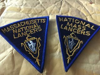 State Of Massachusetts National Lancers Patch Set Old