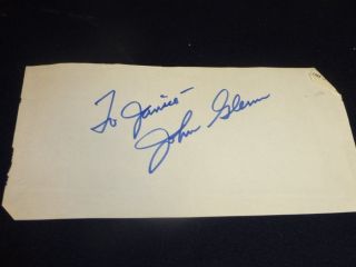 John Glenn Autograph Early Cut Paper Signature Obtained In Person