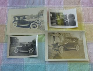 4 Vintage B/w Photos Old Cars From The 1920s,  1930s