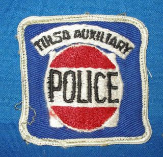 Vintage Embroidered Tulsa Oklahoma Auxiliary Police Patch