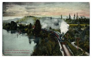 Early 1900s Along Cowlitz River,  Wa Northern Pacific Railroad Postcard 5n (3) 8