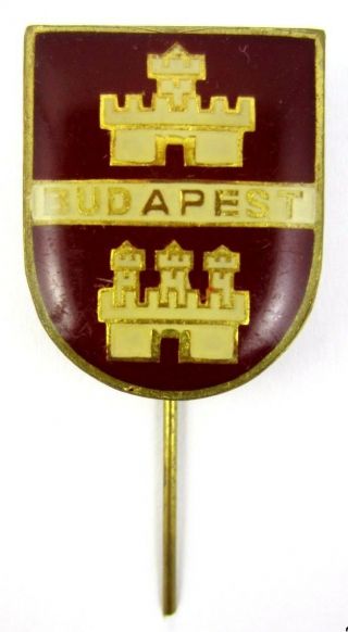 1970s Budapest Coat Of Arms Vintage Old Badge Hungary