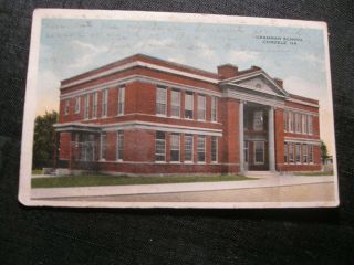 Vintage Old Postcard Grammar School Building Cordele Georgia Ga July 3 1920