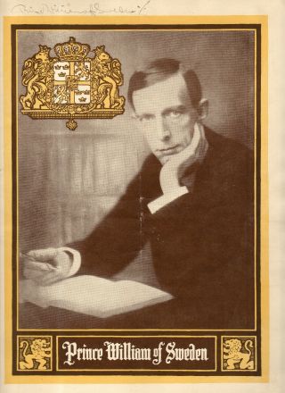 Autographed Souvenir Program,  Prince William Of Sweden,  With Many Advertisements