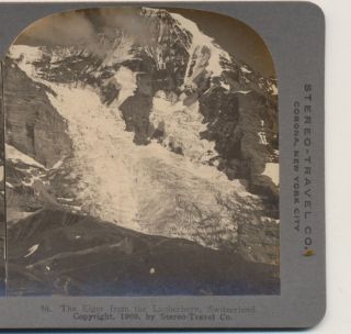 Rugged Eiger From The Lauberhorn Switzerland Stereo Travel Stereoview 1908