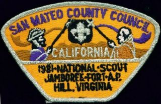 Bsa National Jamboree 1981 Jsp Csp San Mateo County B - Pacific Skyline Council