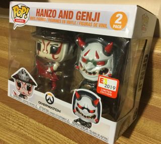 E3 2019 Funko Pop Overwatch Hanzo And Genji 2 Pack Limited Edition Us Ship
