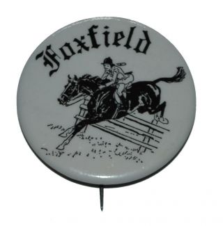 Vintage Foxfield Steeplechase Charlottesville Virginia Horse Pinback Button 4