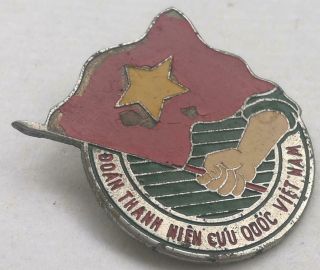 Vietnam Communist National Salvation Youth League Badge (1941 - 1956) Pin 3