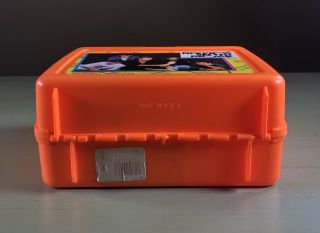 Vintage Kids On The Block Orange Lunch Box With Thermos 7