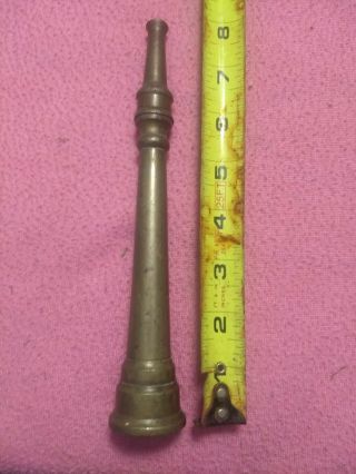 Vintage Brass Fire Hose Nozzle,  No Markings,  Rare Two Piece.  Small 8inch