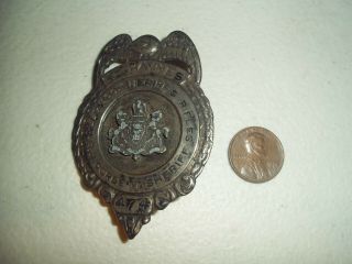 Vintage Obsolete 1942 - 1944 Allegheny County Pa Sheriff Rifles Named Badge