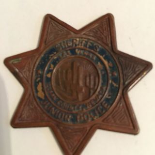 Vintage Las Vegas Sheriff’s Department Junior Police Badge Pin - Mid Century
