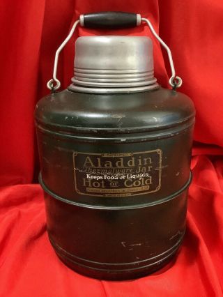 Aladdin Thermalware Jar.  Vintage 1920s Heavy Duty Hot Cold Heavy Jug Cooler