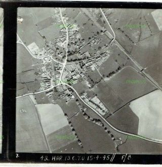 Ww2 Raf Aerial Photograph Medbourne Cambridgeshire Vintage 1945