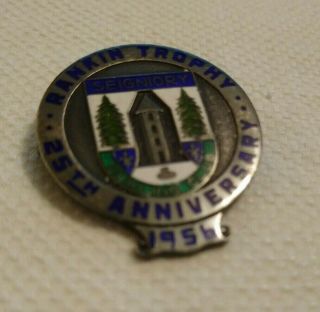 Sterling Silver Seigniory Curling Club Rankin Trophy 25 Anniversary Curling Pin