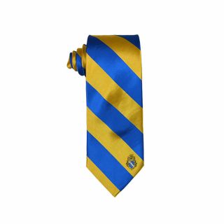 Alpha Phi Omega Striped Crest Design Tie Standard Width Apo
