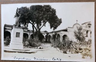 Vintage 1920’s Antique B & W Mission San Juan Capistrano California - Great View
