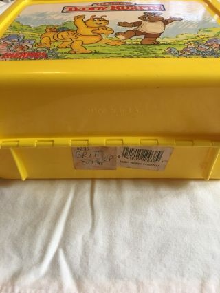 “Vintage” The World of Teddy Ruxpin Yellow Plastic Lunch Box 4