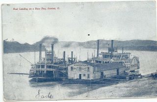 Ironton,  Oh: 1909: River Boats At The Public Landing: Island Princess