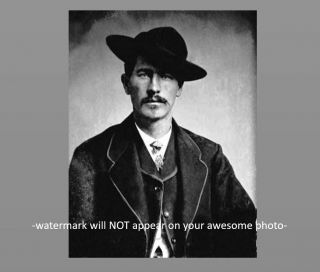 1870 Wyatt Earp Portrait Photo Gunfighter Wild West Marshal Sheriff Tombstone