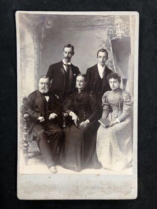 Victorian Cabinet Card: Elegant Family: Debenham & Smith: Southampton: