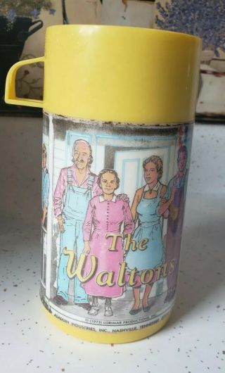 Vintage 1973 “the Waltons” Plastic Thermos Bottle