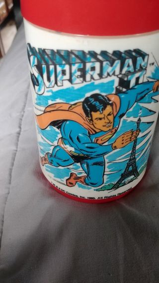 Vintage 1980 Superman Ii Thermos Bottle Dc Comics Villains From The Phantom Zone