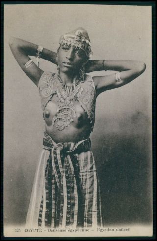 North Africa Ethnic Arab Nude Woman Old 1910 - 1920s Postcard Dd09