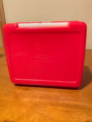 Vintage 1978 Garfield Cartoon Red Plastic Lunch Box 1970s With Thermos 4